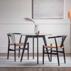 Gallery Direct Blair Black Round Dining Table