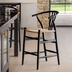 Gallery Direct Whitney Black Bar Stool