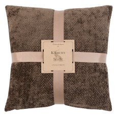 Basketweave Chenille Chocolate Cushion 2 Pack