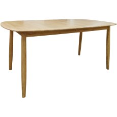 Malin Dining Extending Oak Dining Table 160-200cm + 4 Dorcas Light Brown Dining Chairs