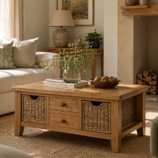 Brenton Coffee Table With Basket