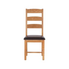 Fairfax Oak Ladder Back Chair - PU Seat Fairfax Oak Ladder Back Chair - PU Seat