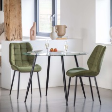 Gallery Direct Manford Dining Chair, Bottle Green Gallery Direct Manford Dining Chair, Bottle Green