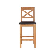 Fairfax Oak Barstool with Black Seat Pad
