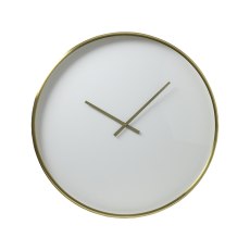 Seponi White Matt Bronze Clock
