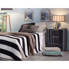 Rauch Miramar 3 Drawer Glass Bedside Cabinet