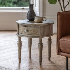 Gallery Direct Rustique Round Side Table Gallery Direct Rustique Round Side Table