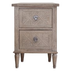 Gallery Direct Rustique 2 Drawer Bedside Table