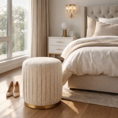 Raffi Bedroom Pleated Stool
