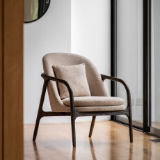 Alegra Mid-Century Modern Armchair - Taupe
