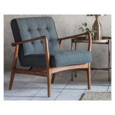 Gallery Direct Humber Mid-Century Modern Armchair - Dark Grey Linen Gallery Direct Humber Mid-Century Modern Armchair - Dark Grey Linen