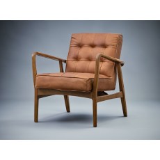 Humber Mid-century Modern Armchair - Vintage Brown Leather