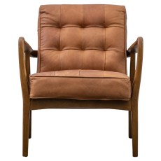Gallery Direct Humber Mid-century Modern Armchair - Vintage Brown Leather Gallery Direct Humber Mid-century Modern Armchair - Vintage Brown Leather