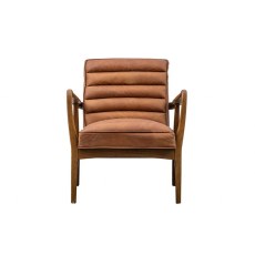 Gallery Direct Datsun Vintage Brown Leather Armchair