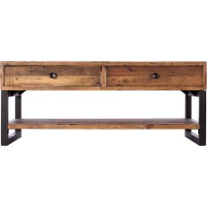 Halsey Reclaimed Coffee Table With Drawers