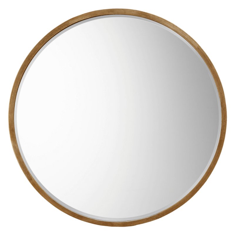 Higgins Round Mirror Antique Gold Higgins Round Mirror Antique Gold