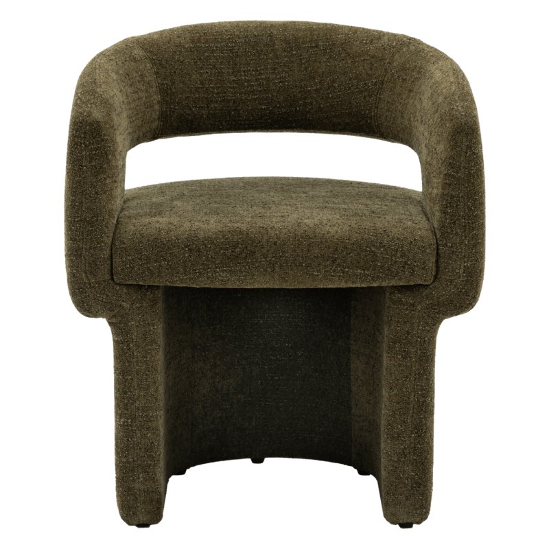 Slonae Green Boucle Dining Chair Slonae Green Boucle Dining Chair