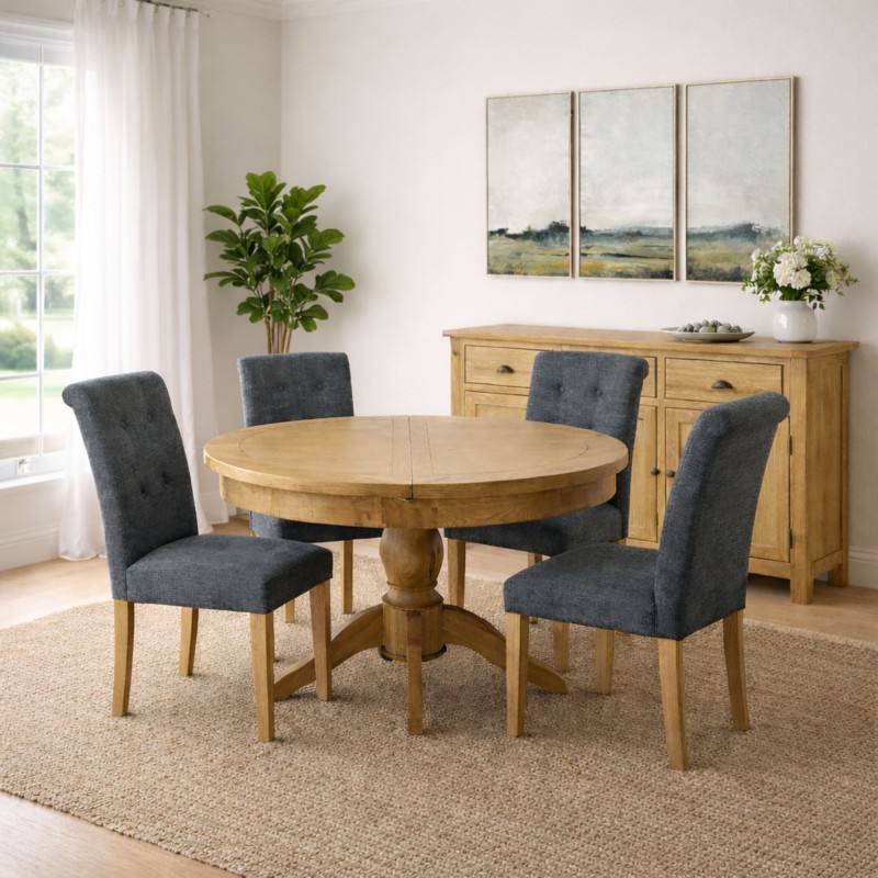 Hockley Grand Round Extending Dining Table Hockley Grand Round Extending Dining Table