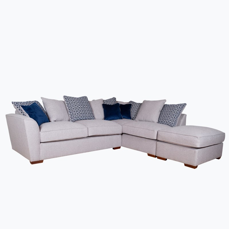 Reiko RHF Pillow Back Corner Group With Stool Reiko RHF Pillow Back Corner Group With Stool
