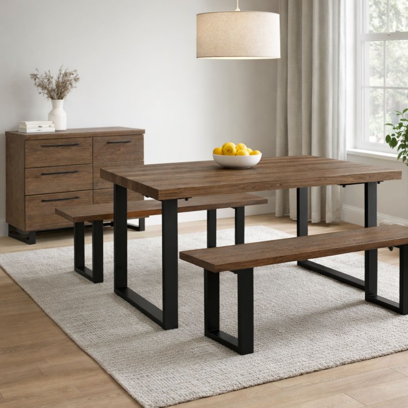 Nera Large Bench with U Leg Nera Large Bench with U Leg