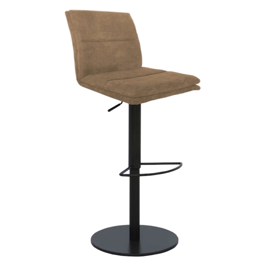 Fucino Adjustable Swivel Bar Stool in Taupe Fucino Adjustable Swivel Bar Stool in Taupe