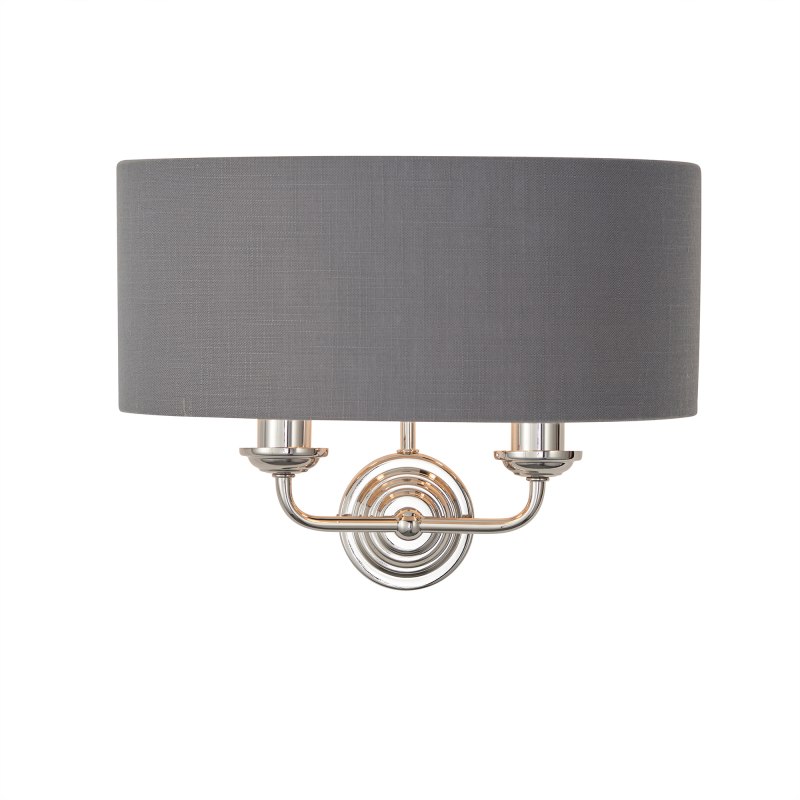 Highclere Wall Light in Charcoal & Nickel Highclere Wall Light in Charcoal & Nickel