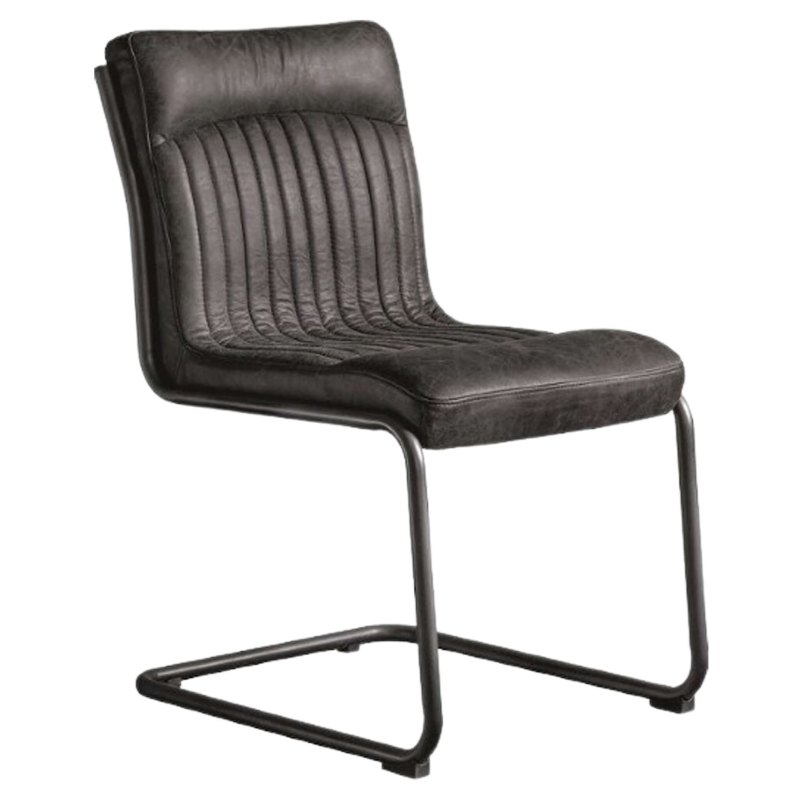 Capri Antique Ebony Leather Chair Capri Antique Ebony Leather Chair