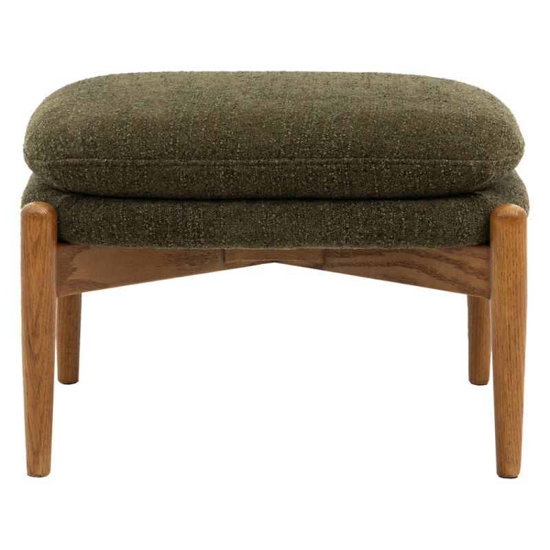 Datsun Green Boucle Footstool Datsun Green Boucle Footstool