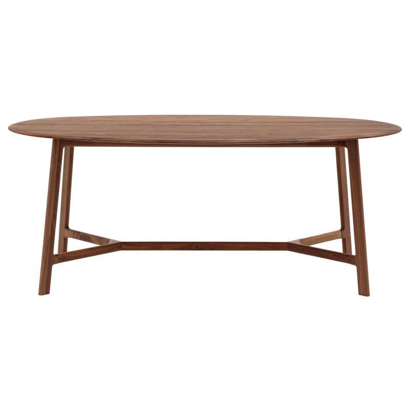 Gallery Direct Madrid Oval Dining Table, Walnut Gallery Direct Madrid Oval Dining Table, Walnut