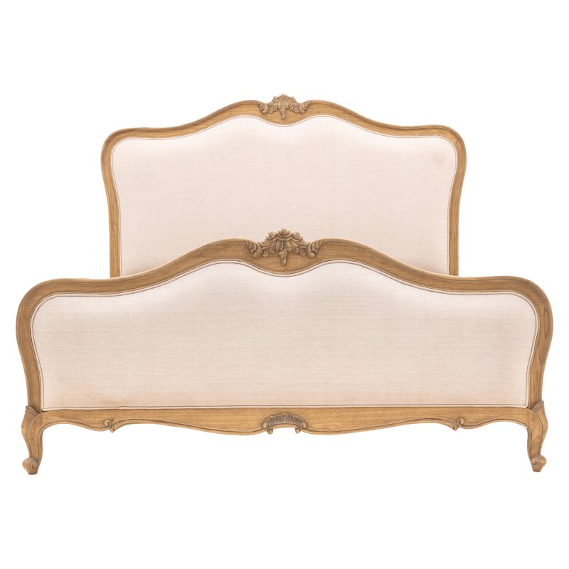 Chic Linen Upholstered King Bed Chic Linen Upholstered King Bed