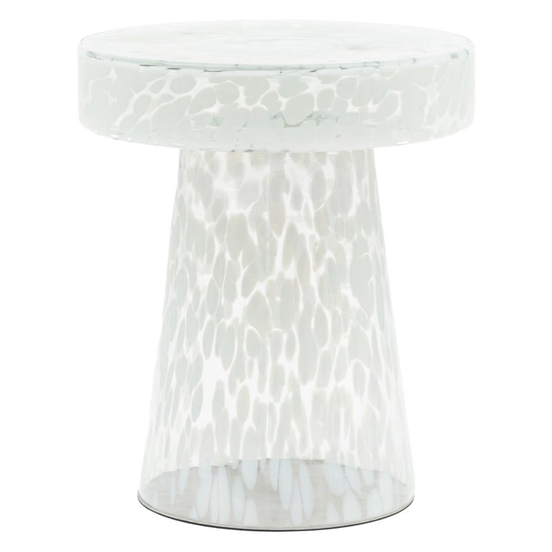 Murano Side Table, White Murano Side Table, White