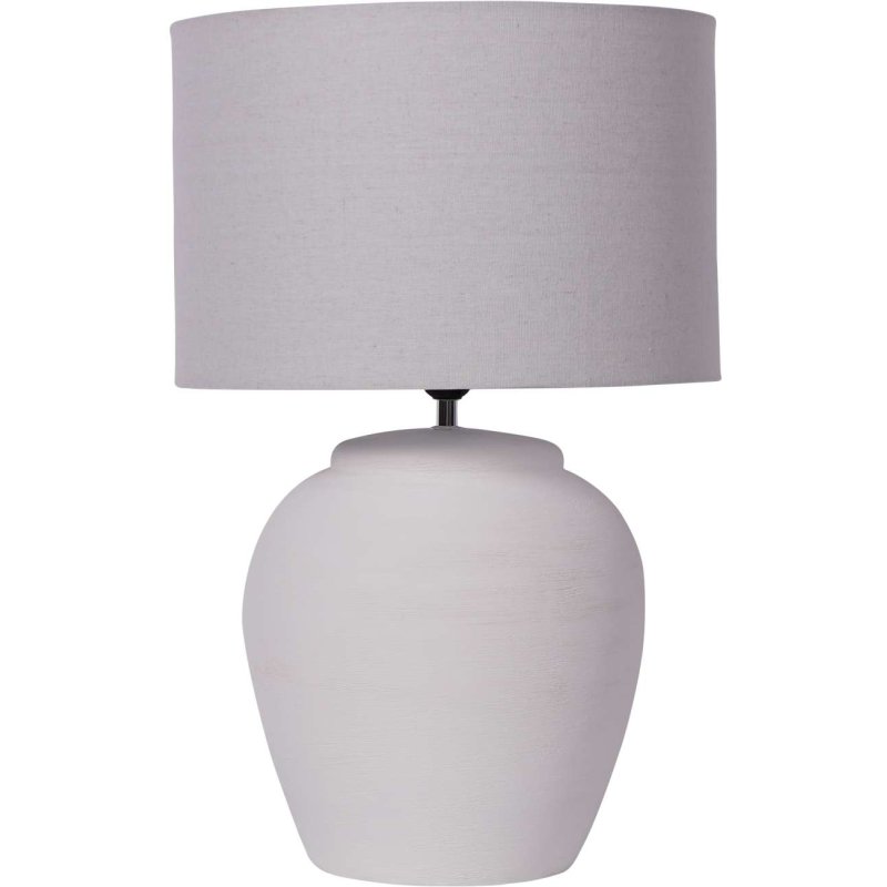 Rhodes White Ceramic Lamp base with Shade Rhodes White Ceramic Lamp base with Shade