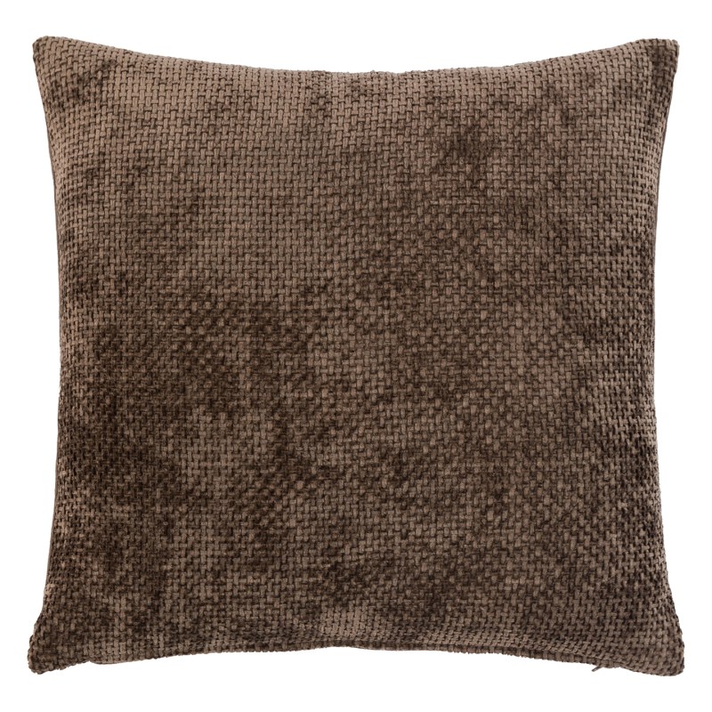 Basketweave Chenille Chocolate Cushion 2 Pack Basketweave Chenille Chocolate Cushion 2 Pack