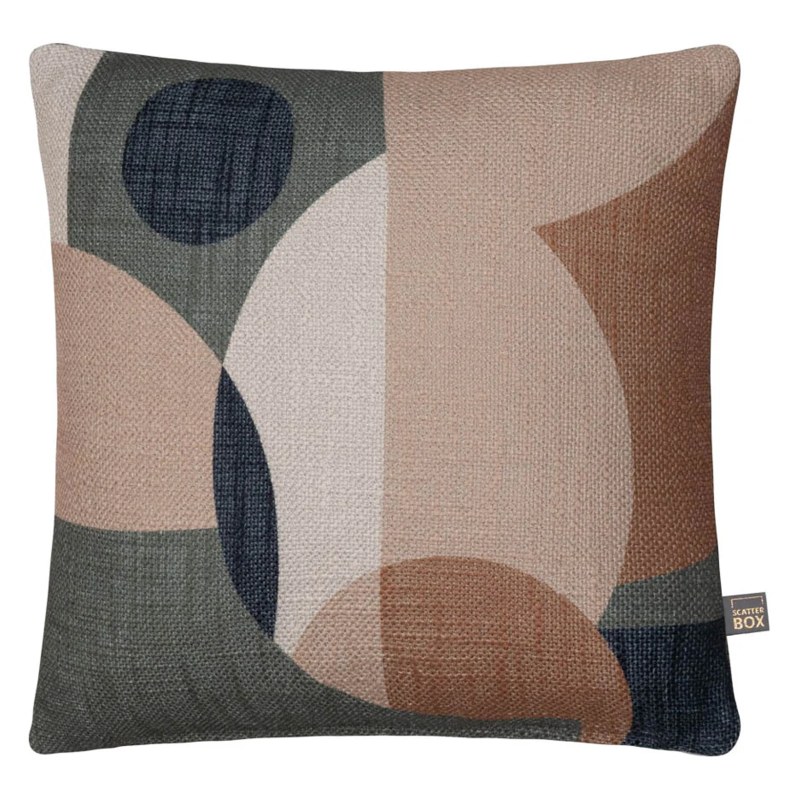 Mid Century Geo Cushion- Blue Mid Century Geo Cushion- Blue