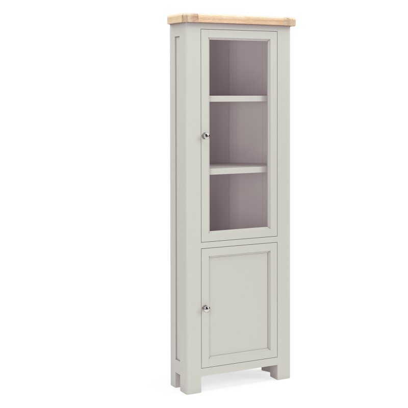 Coastal Stone Grey Corner Display Cabinet Coastal Stone Grey Corner Display Cabinet