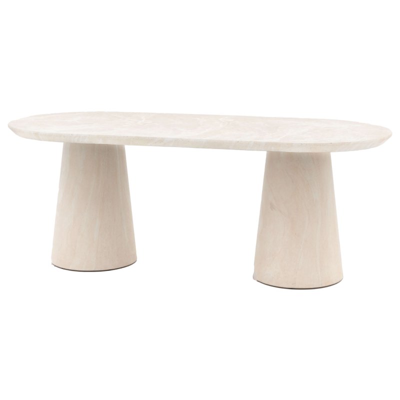 Gallery Direct Pedra Oval Dining Table Travertine Gallery Direct Pedra Oval Dining Table Travertine