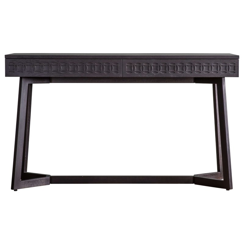 Gallery Direct Boho 2 Drawer Desk, Black Gallery Direct Boho 2 Drawer Desk, Black