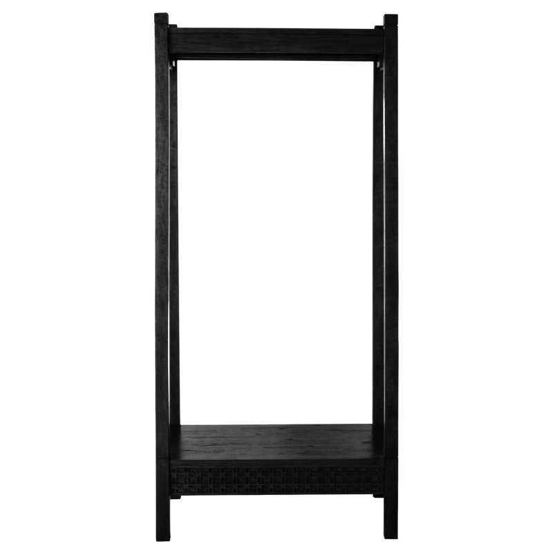 Gallery Direct Boho Open Wardrobe, Black Gallery Direct Boho Open Wardrobe, Black