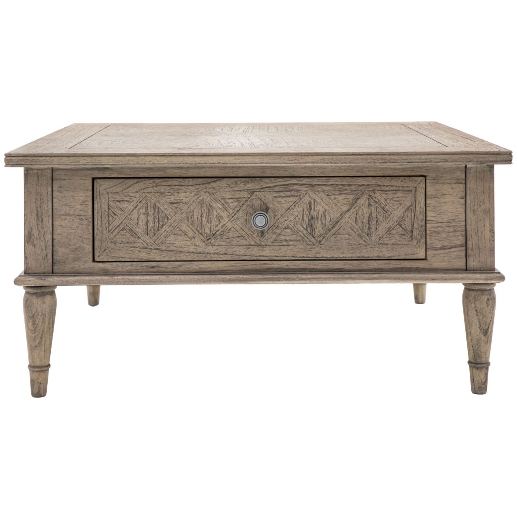 Gallery Direct Rustique Square 2 Drawer Coffee Table Gallery Direct Rustique Square 2 Drawer Coffee Table