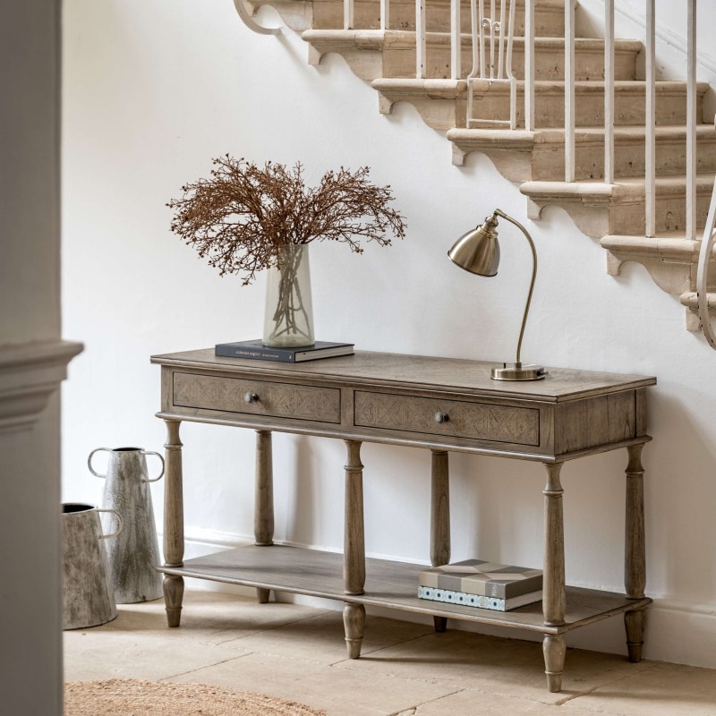 Gallery Direct Rustique 2 Drawer Console Table Gallery Direct Rustique 2 Drawer Console Table