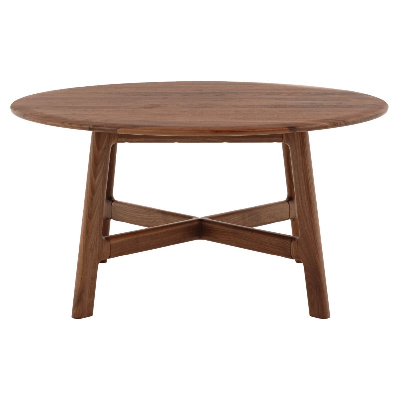 Madrid Mid- Century Walnut Round Coffee Table Madrid Mid- Century Walnut Round Coffee Table