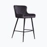 Amine Dining Bar Stool | Grey Velvet