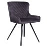 Amine Dining Chair - Grey Velvet