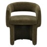 Slonae Green Boucle Dining Chair Slonae Green Boucle Dining Chair