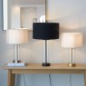 Lessina Table Lamp – Bright Nickel Finish Lessina Table Lamp – Bright Nickel Finish