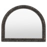 Pimlico Arch Overmantle Mirror in Blackwash