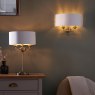 Highclere 3 Light Table Lamp Antique Brass and Vintage White Shade Highclere 3 Light Table Lamp Antique Brass and Vintage White Shade