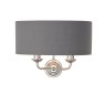 Highclere Wall Light in Charcoal & Nickel