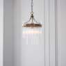 Marietta 1 Light Pendant – Antique Brass & Clear Glass Rods Marietta 1 Light Pendant – Antique Brass & Clear Glass Rods