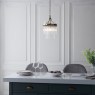 Marietta 1 Light Pendant – Antique Brass & Clear Glass Rods Marietta 1 Light Pendant – Antique Brass & Clear Glass Rods